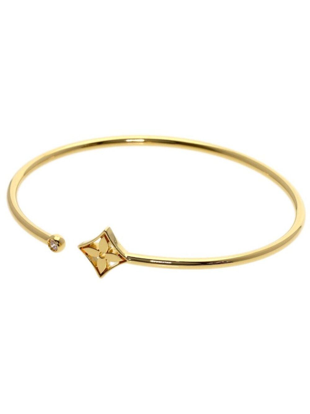 Louis Vuitton Bracelet Twist Blossom Diamond L 17.5 18k Yellow Gold